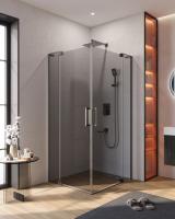 Душевой уголок прямоугольный.     SLIDER-AH-2-70/80-90/100-GRIGIO-GM (700-800)x(900-1000)x1950 Cezares