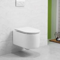 Унитаз подвесной безободковый AM204CHR RIMINI 490x370x340 ART&MAX