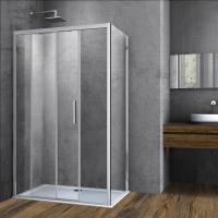 Душевая уголок прямоугольный VSR-3SO1012CL 1200х1000x1950 профиль хром стекло прозрачное VINCEA