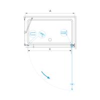 Душевой уголок RGW HO-045-1-B (HO-011B + Z-060-2B + держ) прямоугольный   90*100*195 3506045190-014 профиль Чёрный стекло Прозрачное 8 мм RGW