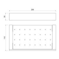 Полка Timo Petruma 15222/18 черное золото