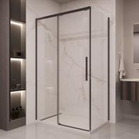 Душевой уголок прямоугольный VSR-1ST1013CLB 1300х1000 профиль черный стекло прозрачное VINCEA