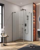 Душевой уголок прямоугольный.     SLIDER-AH-1-100-90/100-C-GM (900-1000)x1000x1950 Cezares