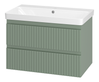 VICTORY - 80 Тумба подвесная с 2 ящ. зеленый + раковина УТ000015999 Brevita