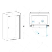Душевая дверь RGW LE-03  90*195 06120309-11 профиль Хром стекло Прозрачное 6 мм RGW