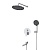 Душевой комплект встраиваемый с изливом (смеситель встраиваемый, верхний душ, ручной душ со шлангом, штуцер с держателем)  MARINO-VDSET-CRM BelBagno